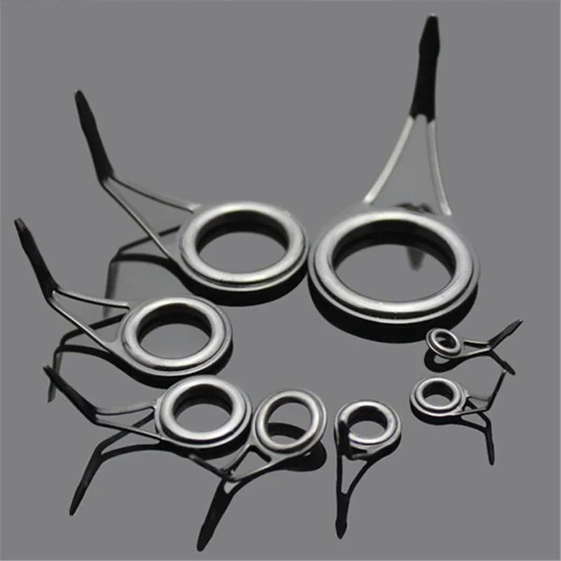 75pcs/Lot Mixed Size Fishing Rod Guide Tip Strong Line Rings Fishing