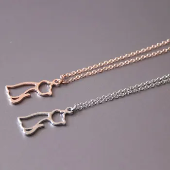 

New Arrivals Wholesale 10pcs Cutout Sitting Choker Cat Jewelry Collar Necklaces Women Girls Kids Anime Couples Necklace