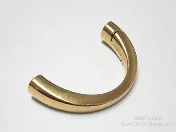 

Rose gold Half cuff magnetic clasps Licorice leather bracelet clasps -LC01R