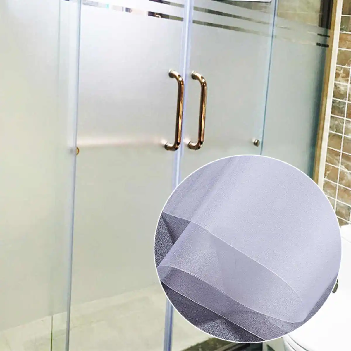 60x200cm Privacy Frosted Window Stickers Mayitr Tint Glass Self Adhesive Tinted Film Home Office Bedroom Bathroom Decal Decor