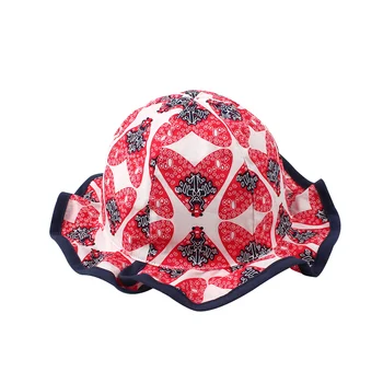 

Cotton Flower Baby Hat For Girls Fashion Heart Girls Panama Outdoor Sun Bucket Hat Kids Fisherman Hat Autumn Baby Girls Clothing