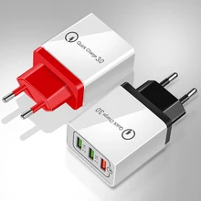 Quick charge 3,0 USB зарядное устройство для iPhone X 8 7 EU US настенное зарядное устройство Быстрая зарядка для samsung S9 S8 S7 для huawei P20 Pro Lite