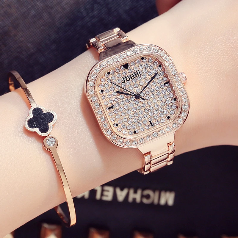 Prix pour 2017 Marque De Luxe Bling Strass Acier Quartz Femmes Montre De Mode Carré Cadran En Cristal Rose D'or Dames Robe Montre-Bracelet Cadeaux Prix pour 2017 Marque De Luxe Bling Strass Acier Quartz Femmes Montre De Mode Carré Cadran En Cristal Rose D'or Dames Robe Montre-Bracelet Cadeaux