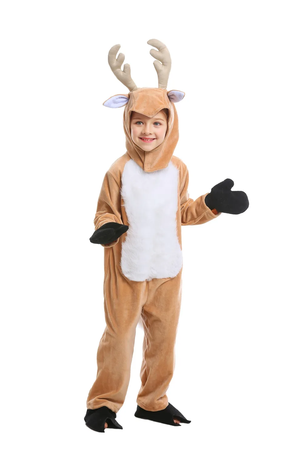 Hallowmas Christmas Adult Kids Christmas reindeer animal Cosplay clothes Stage Amphibian costumes Plum blossom Deer coveralls