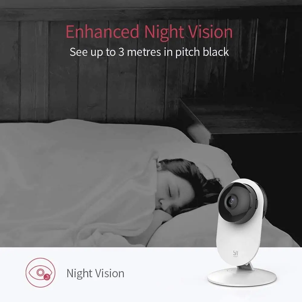 Домашняя камера YI 1080p Home Camera 2 Двусторонняя аудиосвязь Обнаружение движения