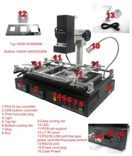 LY IR8500 infrared BGA Rework Station for laptop motherboard reparing, heating size IR8500 bigger heating size IR6500