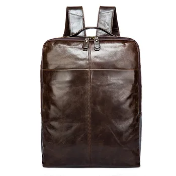 

9081 wholesale leather man bag male layer cowhide backpack male computer man Leather Backpack