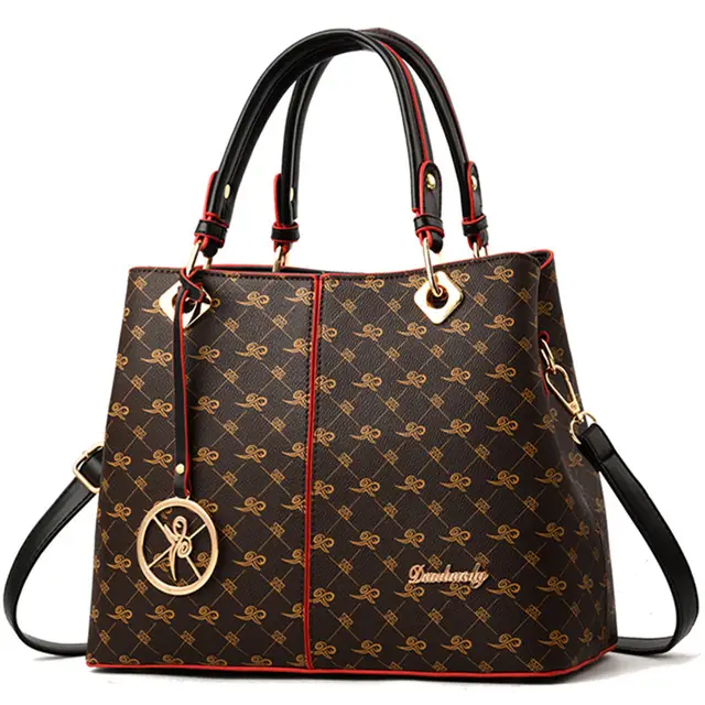 2018 Women Leather Handbags Fashion Tote Bag Brand Female Luxury Shoulder Bags Vintage Las Print Handbag Messenger Bolsa Sac