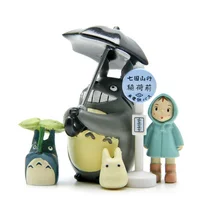 Япония стиль смола Хаяо Миядзаки синяя фигурка totoro маленькие украшения Настольный сад в горшке украшения ремесла миниатюры подарки