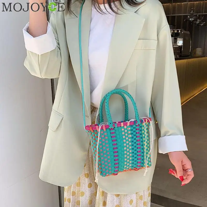 

Small Shoulder Messenger Handbags Women Weaving Crossbody Top-handle Bags