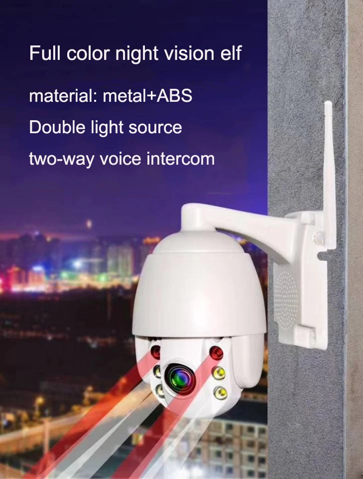 Waterproof 2MP WiFi PTZ Camera 2.7-13.5mm 5XZoom 2MP Starlight Outdoor Wireless Dome CamHi IP Security Camera with Two Way Audio 6