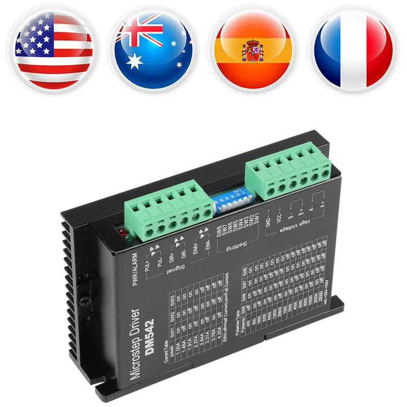 

High quality DC 12-32V Stepper Motor Driver DM542 Microstep Motor Driving Module 2-phase 4-phase Hybrid 42,57 Motors