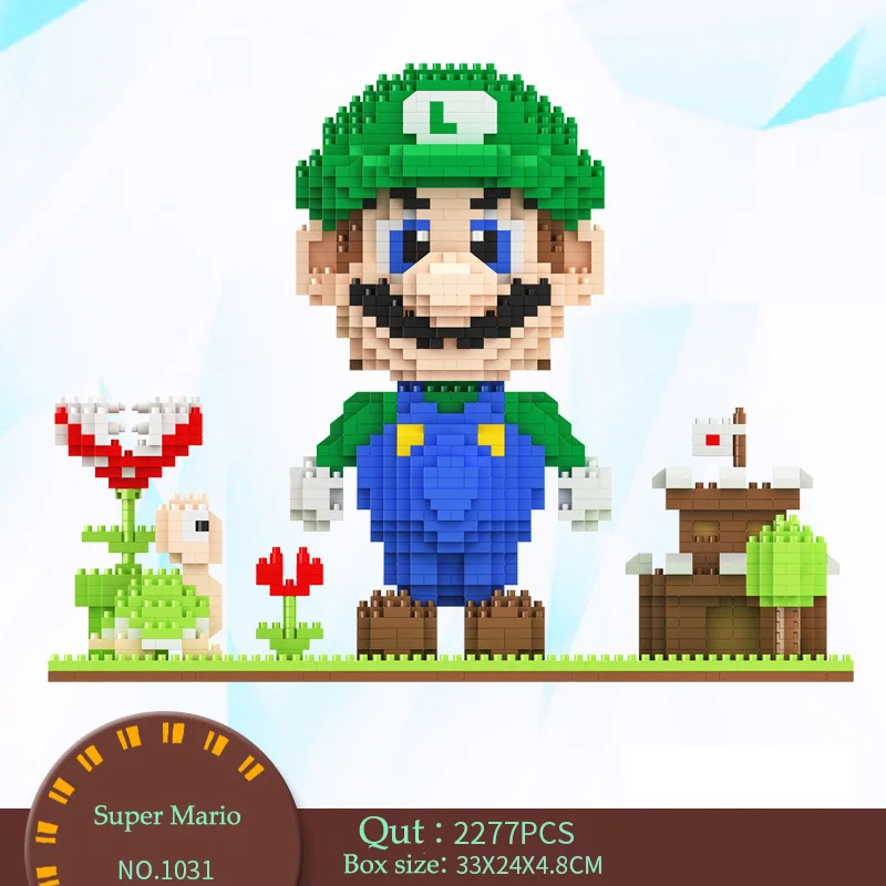 Goede 2019 populaire ontwerp Super Marios Bouwsteen vier Kleur Kiezen Blokken Toy 2000pcs diamant blok Doos Pakket