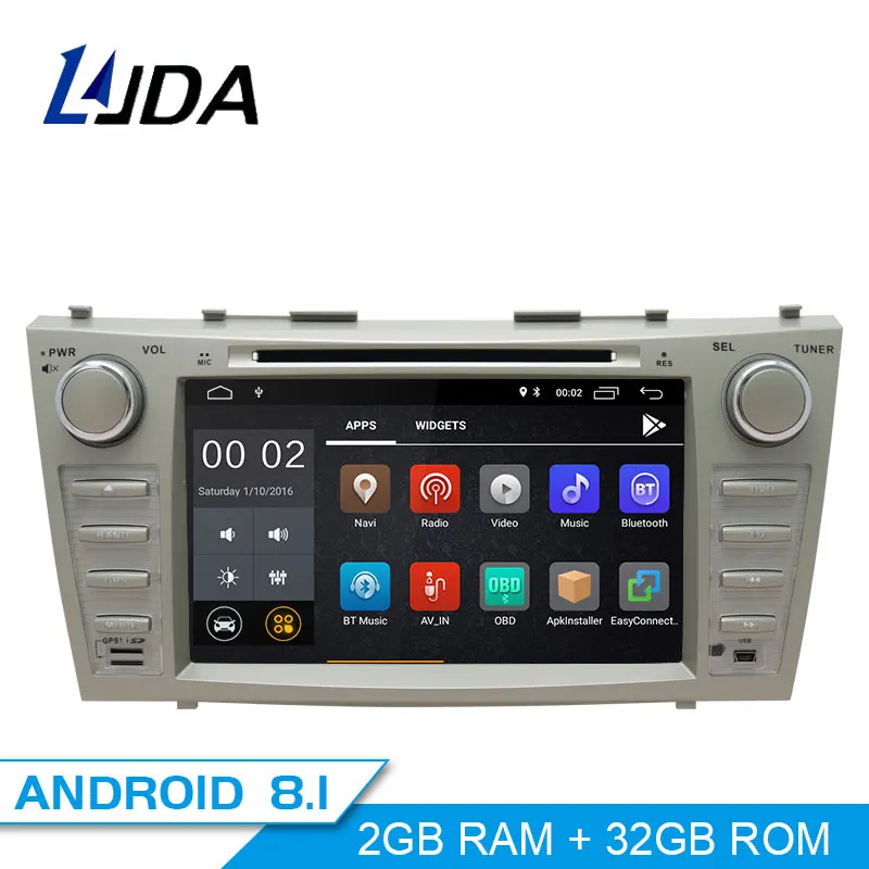 

LJDA 2Din Android 8.1 Car Radio For Toyota Camry 2007 2008 2009 Car Multimedia Player Stereo Auto Audio GPS DVD Video IPS Screen