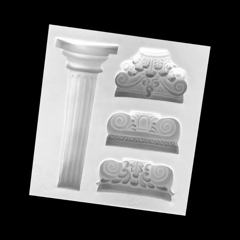 Европейский ретро-римский Колонный узор силикагель сахарные формы для самостоятельного приготовления шоколадного пирога декоративный инструмент для выпечки