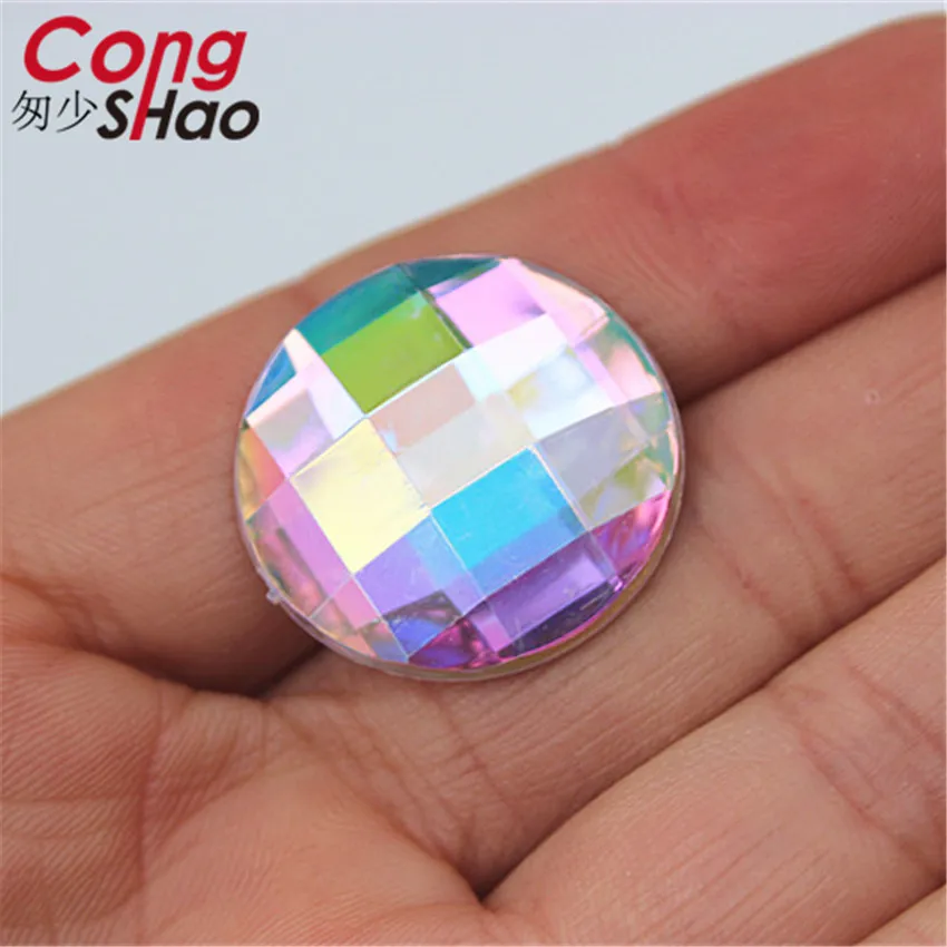 

8 10 12 14 16 18 20 25mm Round Crystal AB Rhinestone FlatBack Acrylic Gems Clear Stones DIY Scrapbook Beads Garment trim WC210