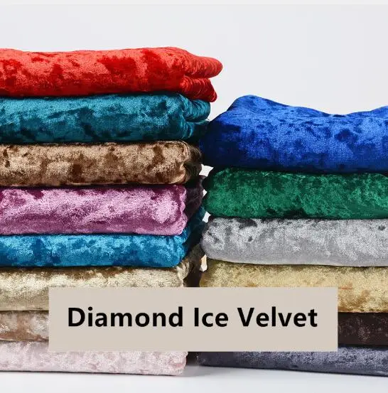 

Thick Stretch Diamond Ice Velvet Fabric Luxury Flocked Fleece Cloth For Sofa Curtain Decoration Sewing Clothes Dress DIY Doll