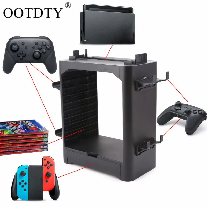 Storage Bracket Holder Tower Carrying Stand Display Shelf Game Accessories for Nintend Switch NS Joystick Disc Card Console