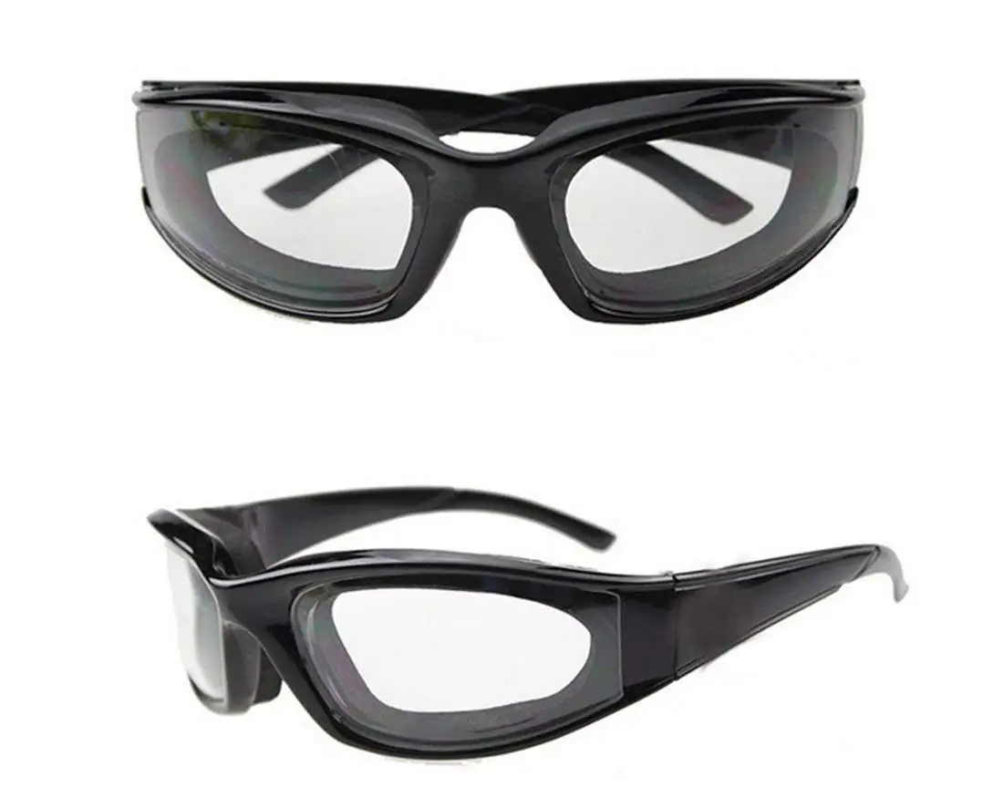 Премиум безслезные кухонные очки для лука барбекю очки для защиты глаз щитки для лица Инструменты для приготовления пищи Кухонные аксессуары - Цвет: Черный