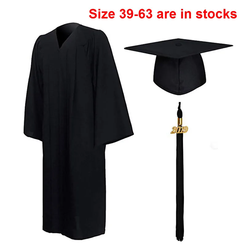 Graduation University Bachelor Costumes Gown Cap Tassel Hanging Cloth Set Unisex