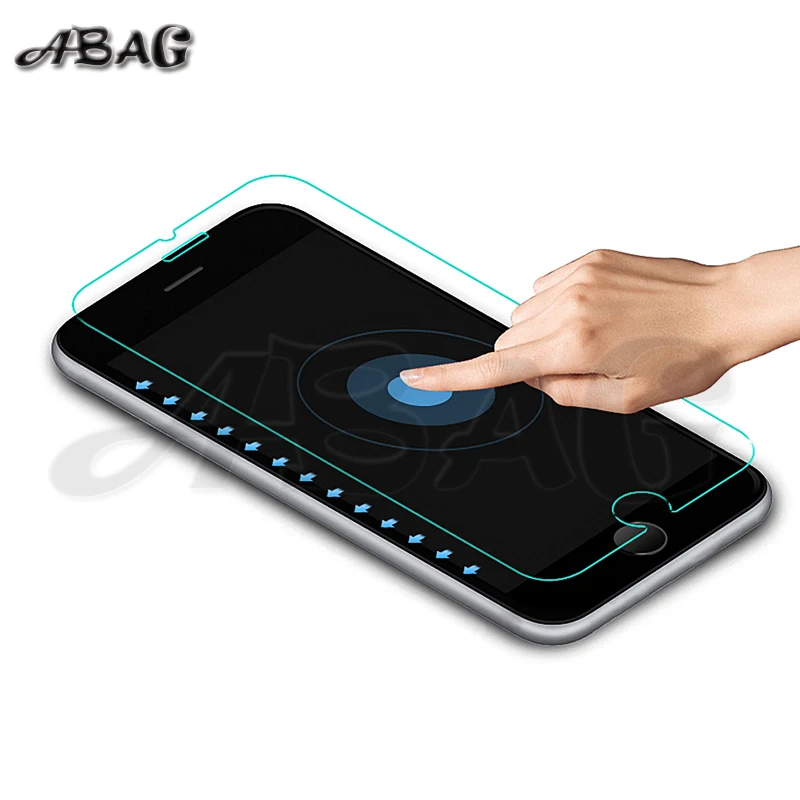 Goede ABAG 9 H 2.5D 0.26 MM gehard glas voor iphone 6 6 s 6 plus Screen Protector voor iphone x 8 8 plus 7 7 plus 5 4 Arc glas film