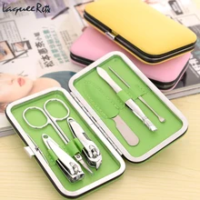 6 шт./компл. маникюрный набор для ногтей набор по уходу за ногтями, ножницами для педикюра, пинцет/Ножи/ухо Палочки, утилита набор маникюрных инструментов+ с отделкой поверхности в стиле "каменная кожа/сетка чехол