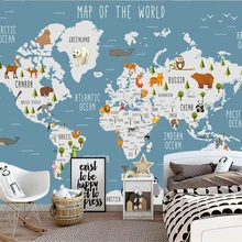 Beibehang пользовательские обои мультфильм карта мира ТВ фон стены гостиная спальня детская комната фон 3d обои фрески
