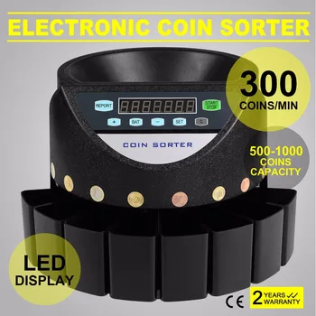 

Automatic Electronic Money Sorter & Coin Counter Cash Currency Counting Machine for Euro Coins