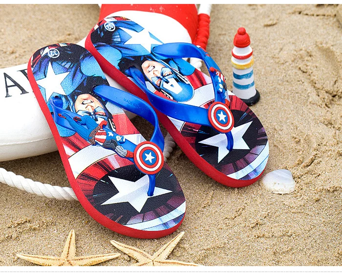 2017 cartoon children slippers Spider man boys slippers Captain America beach summer kids slippers indoor shoes home sandals  girls 530 (7)