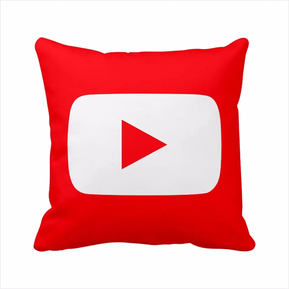 Современный чехол для диванной подушки декоративный на Youtube красная квадратная