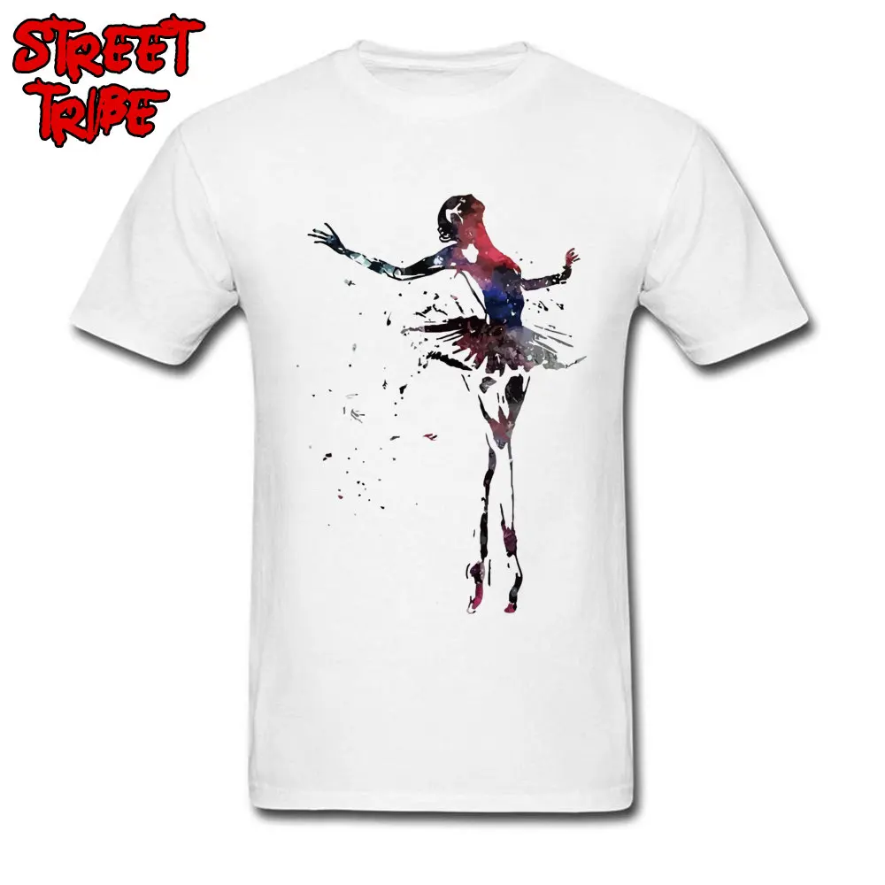 dancer ballet 100% Cotton Fabric Men Short Sleeve Tops T Shirt Gift VALENTINE DAY T-shirts 2018 Newest O-Neck Top T-shirts dancer ballet white