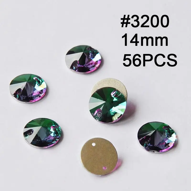 Смешанные формы изумруд Rivoli квадратная космическая триллиантная КАПЛЕВИДНАЯ капля пришивные стразы для шитья стеклянные кристаллы пришивные камни - Цвет: Rivoli 14mm 56pcs