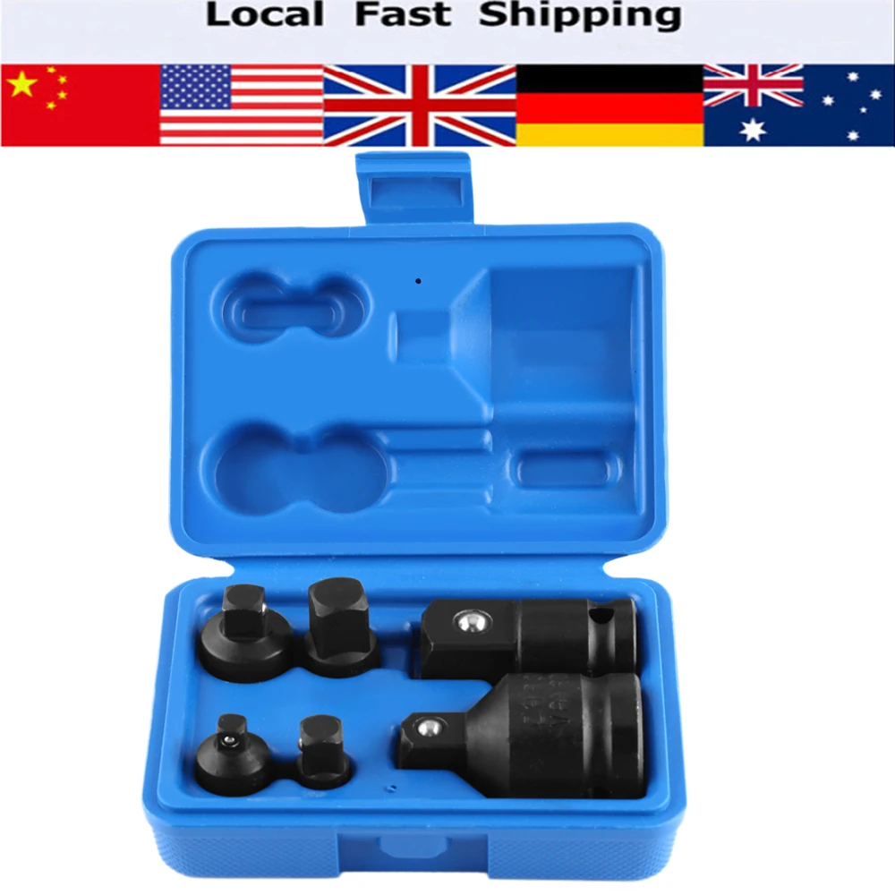 

6PCS/SET Impact Socket Adaptor Reducer Adapter 1/4 1/2 3/8 3/4 Ratchet Breaker Drive Wrench Hand Tool Set