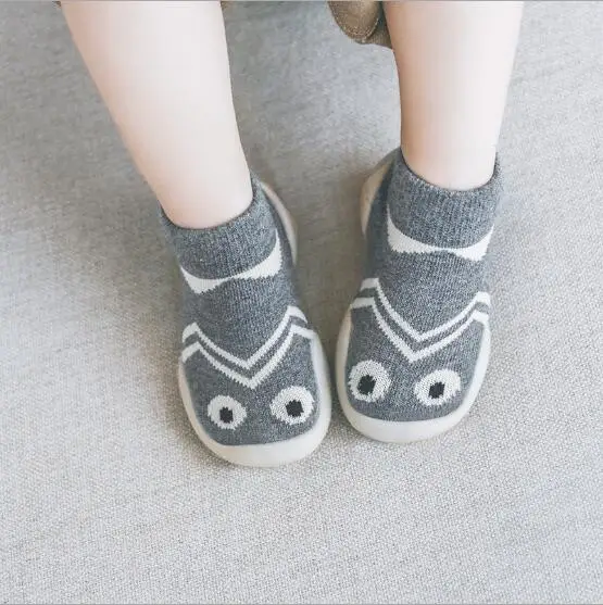 

Spring and summer new children's non-slip floor socks baby cartoon toddler shoes rubber socks cotton short tube sock