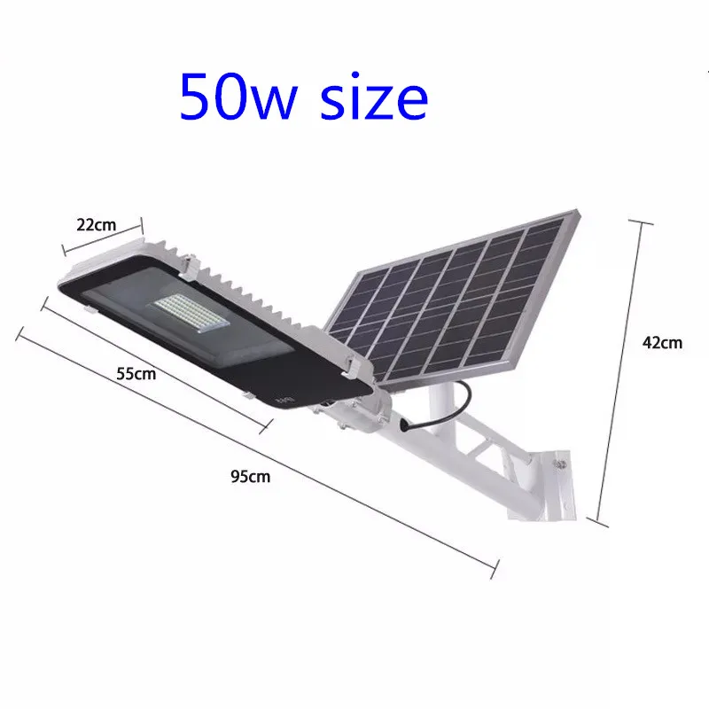 US $81.90 10W20W50W100W outdoor solar lighting bright waterproof large solar panel remote control solar street light