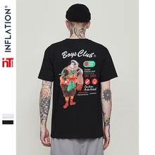 INFLATION, мужские футболки, брендовая футболка в японском стиле, футболка с круглым вырезом, хлопок,, модная уличная хип-хоп парная футболка 91144S