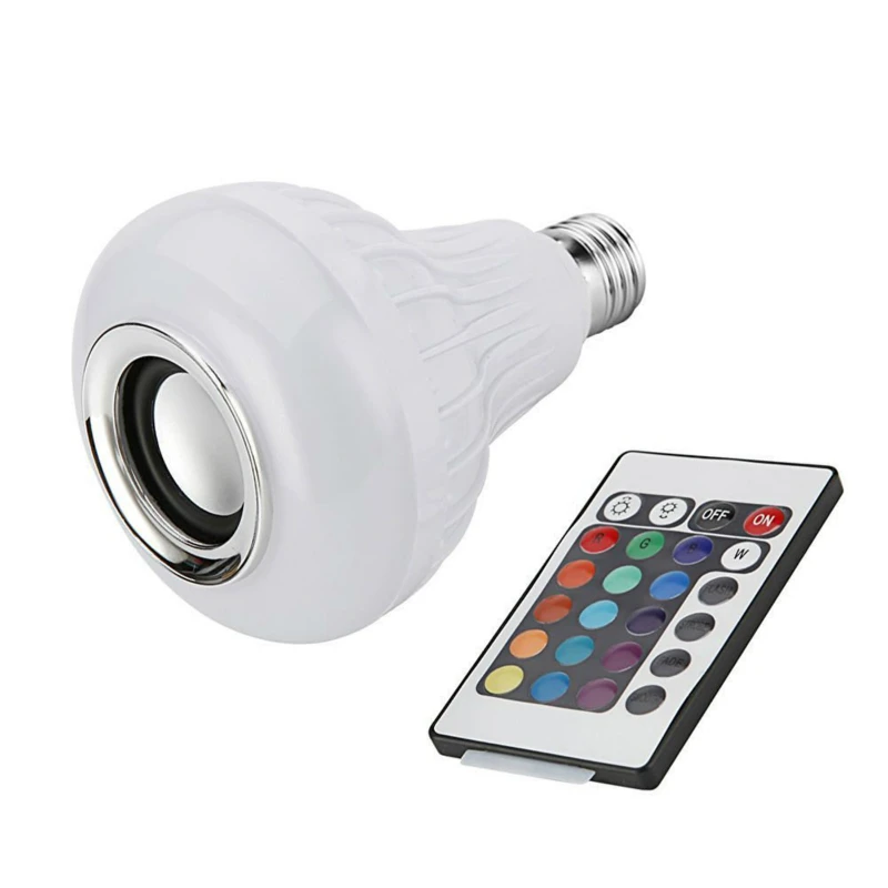 Elistooop Новый E27 беспроводной bluetooth динамик 12 Вт RGB светодиодный светильник 110 В 220