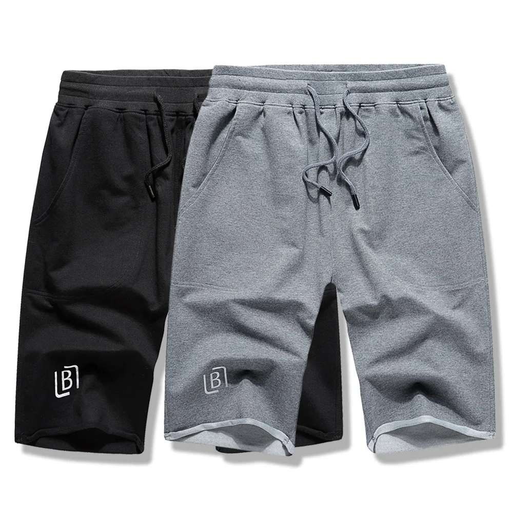 Шорты в уличном стиле, мужские спортивные штаны на шнурке, мужские однотонные хлопковые шорты, повседневные шорты для бега, летняя спортивная одежда, брюки
