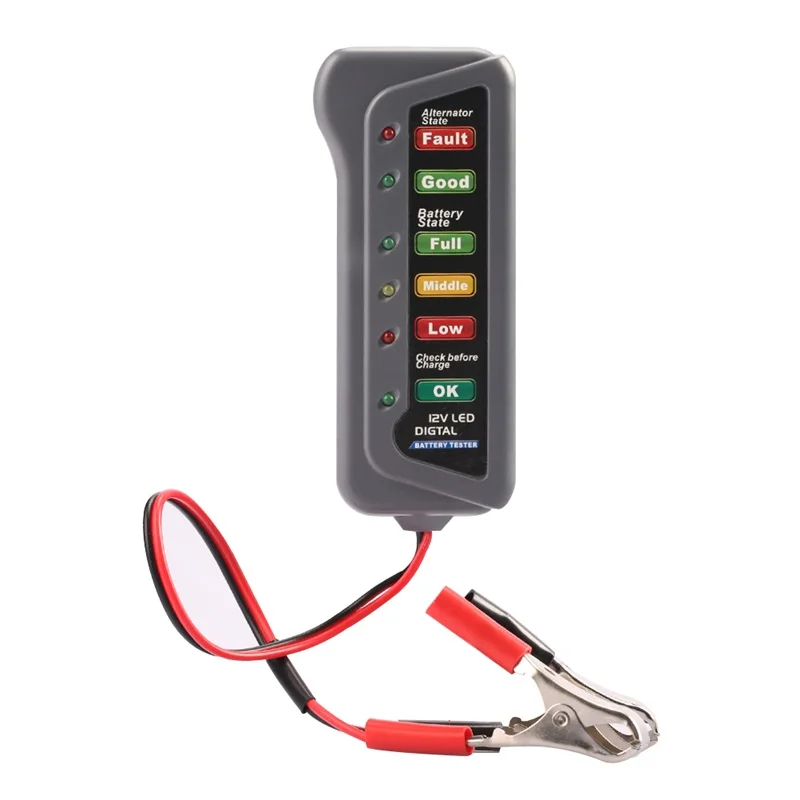 Battery Tester Digital Capacity Tester Checker For 12V Battery Power