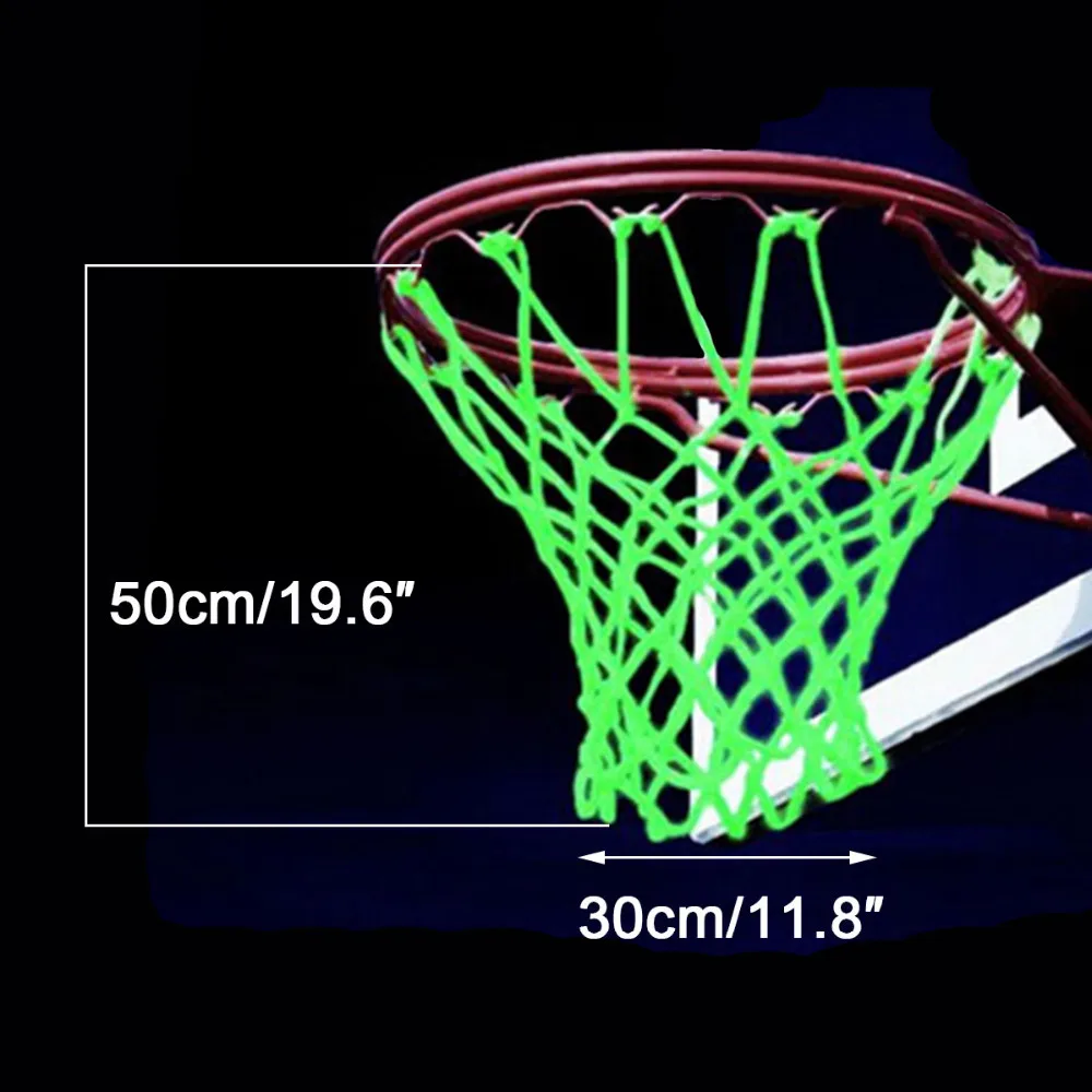 Светящийся светильник для тренировки стрельбы зеленая светящаяся баскетбольная сетка бэкборд мячная сетка нейлоновая стандартная баскетбольная сетка
