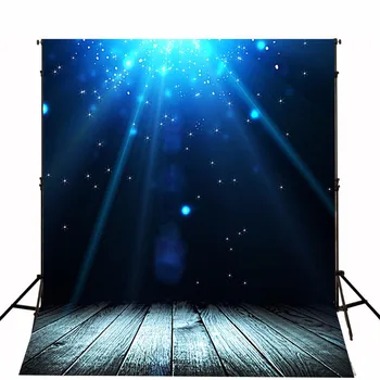 

5x7 Photography Background Under the Sea Bright Star Lighting with Grey Wood Floor Backdrops Kids Photo Booth Props fotografia