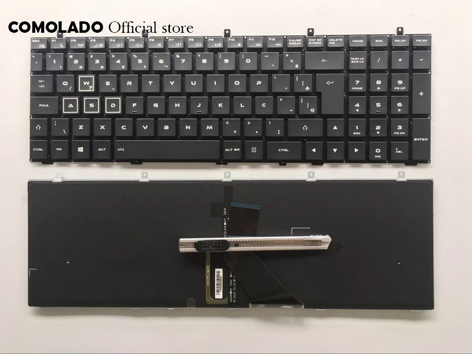 

BR Brazil Keyboard For Clevo W650 W350SKQ W370STQ W670SR W370ET W350ET W350 W370 W655 W670 with Blacklight Keyboard BR Layout