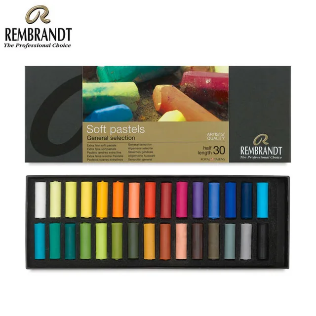holland rembrandt 30 colors soft half color chalk pastels soft