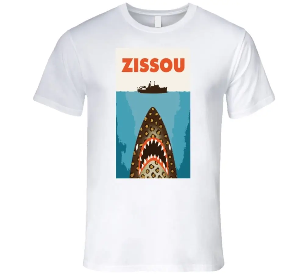 ZISSOU BILL MURRAY THE MOVIE WES ANDERSON JAWS PARODY T Shirt New fashion Tops Tee shirt 100%Cotton Mens Printed T-shirts