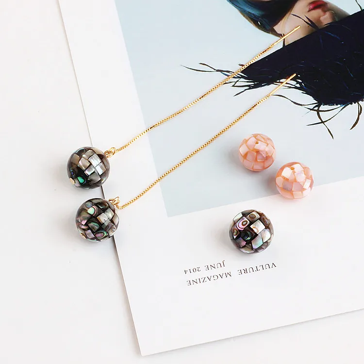 

DIY Bao Bei circle bead jewelry natural fashion earrings perforation Bracelet Necklace Pendant