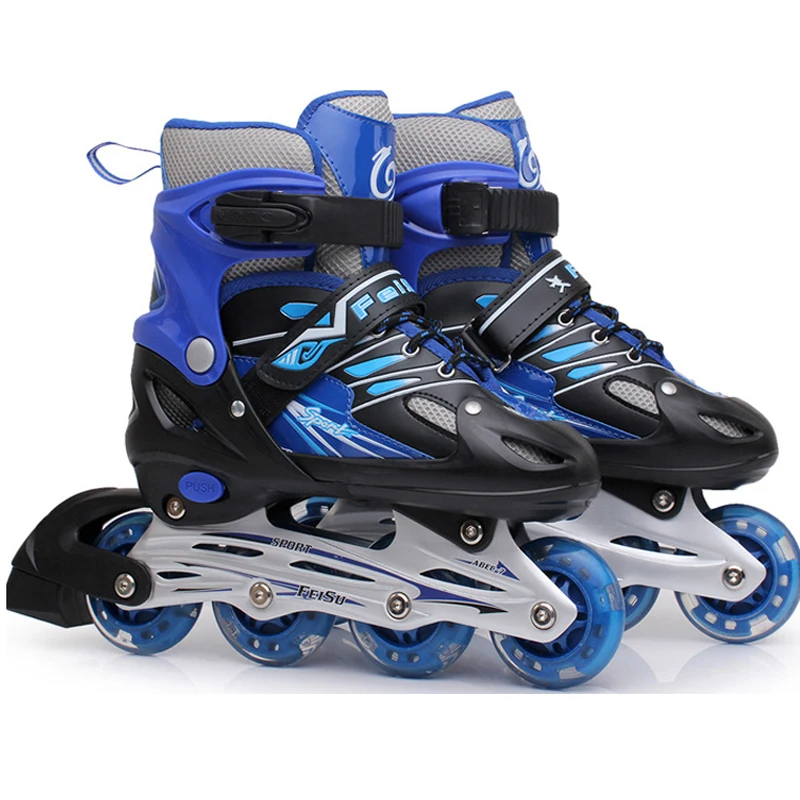Встроенные дети скольжение слалом лед обувь для скейтборда Регулируемые моющиеся светящиеся колеса Patines Adulto подростка
