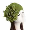 New Woman Beautiful Flower Turban Elastic Cloth Head Cap Hat Muslim Women's Hijabs Ladies Hair Accessories Scarf Cap 1