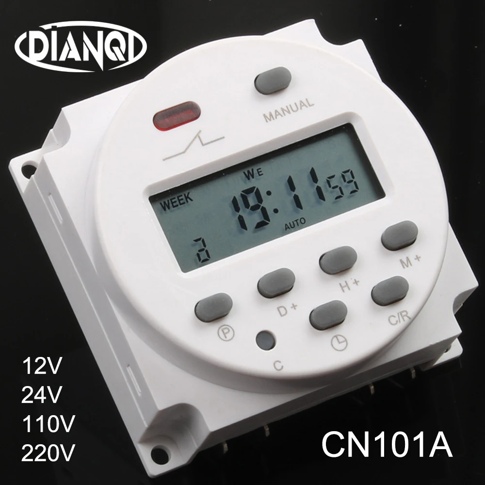 

Stable CN101A 12V Digital LCD Power Timer weekly Programmable Time Switch Relay 8A TO 16A CN101 with protective cover weekly