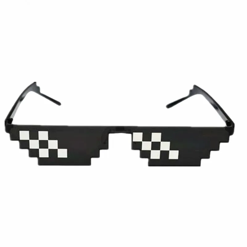 Очки с мозаикой Pixel Thug Life, мужские вечерние солнцезащитные очки, популярные во всем мире