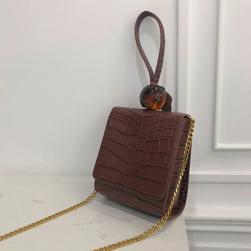 

[BXX] 2019 Spring Summer Woman New Coffee Color Single Handles Spliced PU Leather Single Strap Handbag All Match Bag LM226